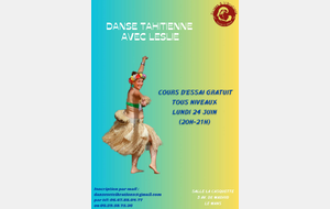 Cours d'essai Danse Tahitienne